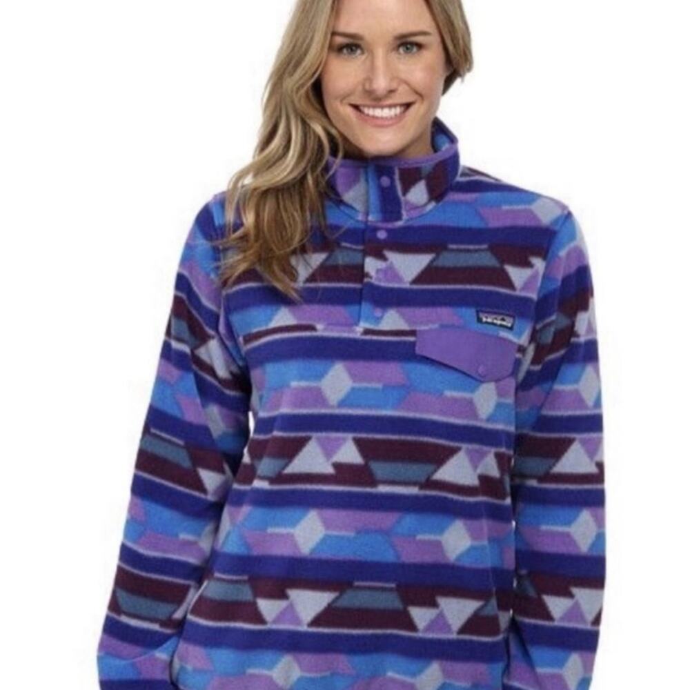 Patagonia Synchilla Snap T Fleece Pullover Guatemalan Tango Aztec Size Small